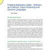 Enabling Application Agility - Software as A Service, Cloud Computing and Dynamic Languages