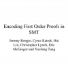 Encoding First Order Proofs in SMT