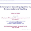 Enhancing self-scheduling algorithms via synchronization and weighting