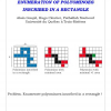 Enumeration of polyominoes inscribed in a rectangle