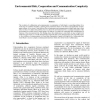 Environmental Risk, Cooperation, and Communication Complexity