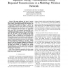 Equitable Energy Consumption during Repeated Transmissions in a Multihop Wireless Network