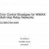 Error Control Strategies for WiMAX Multi-Hop Relay Networks