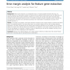 Error margin analysis for feature gene extraction