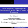 Error Sensitivity of the Linux Kernel Executing on PowerPC G4 and Pentium 4 Processors