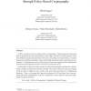 Establishment of Ad-Hoc Communities through Policy-Based Cryptography