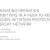 Estimating operating conditions in a Peer-to-Peer Session Initiation Protocol overlay network