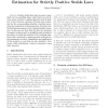 Estimation for Strictly Positive Stable Laws
