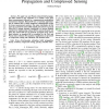 Estimation with Random Linear Mixing, Belief Propagation and Compressed Sensing