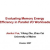 Evaluating memory energy efficiency in parallel I/O workloads