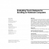 Evaluating touch gestures for scrolling on notebook computers