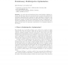 Evolutionary multiobjective optimization