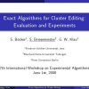 Exact Algorithms for Cluster Editing: Evaluation and Experiments