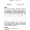 Examining the effectiveness of real-time query expansion