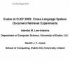 Exeter at CLEF 2003: Cross-Language Spoken Document Retrieval Experiments