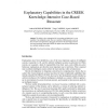 Explanatory Capabilities in the CREEK Knowledge-Intensive Case-Based Reasoner