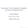 Exponential Time Complexity of Weighted Counting of Independent Sets