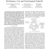 Extending systems-on-chip to the third dimension: performance, cost and technological tradeoffs