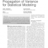 Extensions to Backward Propagation of Variance for Statistical Modeling