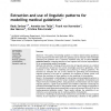 Extraction and use of linguistic patterns for modelling medical guidelines