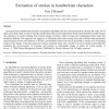 Extraction of strokes in handwritten characters