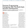 Extreme programming compared with Microsoft-style iterative development