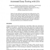 Factors Influencing Effectiveness in Automated Essay Scoring with LSA