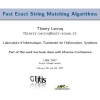 Fast exact string matching algorithms