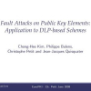 Fault Attacks on Public Key Elements: Application to DLP-Based Schemes