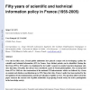 Fifty years of scientific and technical information policy in France (1955 - 2005)