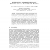 Finding Bugs in Network Protocols Using Simulation Code and Protocol-Specific Heuristics