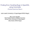 Finding Error Handling Bugs in OpenSSL Using Coccinelle