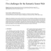 Five challenges for the Semantic Sensor Web