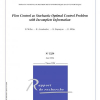 Flow control as stochastic optimal control problem with incomplete information