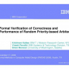 Formal verification of correctness and performance of random priority-based arbiters