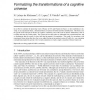 Formalizing the transformations of a cognitive universe