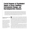 Fractal response of physiological signals to stress conditions, environmental changes, and neurodegenerative diseases