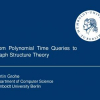 From polynomial time queries to graph structure theory