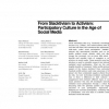 From slacktivism to activism: participatory culture in the age of social media