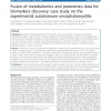 Fusion of metabolomics and proteomics data for biomarkers discovery: case study on the experimental autoimmune encephalomyelitis
