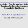 Gen-Adler: the Generalized Adler's equation for injection locking analysis in oscillators