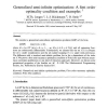 Generalized semi-infinite optimization: A first order optimality condition and examples