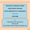 Generation of Expander Graphs Using Cellular Automata and Its Applications to Cryptography