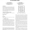 Geometric particle swarm optimization for the sudoku puzzle