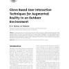 Glove Based User Interaction Techniques for Augmented Reality in an Outdoor Environment