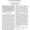Going Green: An Exploratory Analysis of Energy-Related Questions