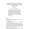 Grammatical Aspects: Coping with Duplication and Tangling in Language Specifications