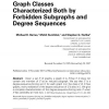 Graph classes characterized both by forbidden subgraphs and degree sequences