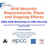 Grid security: requirements, plans and ongoing efforts