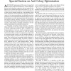 Guest editorial: special section on ant colony optimization